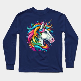 Rainbow Unicorn Cartoon Long Sleeve T-Shirt